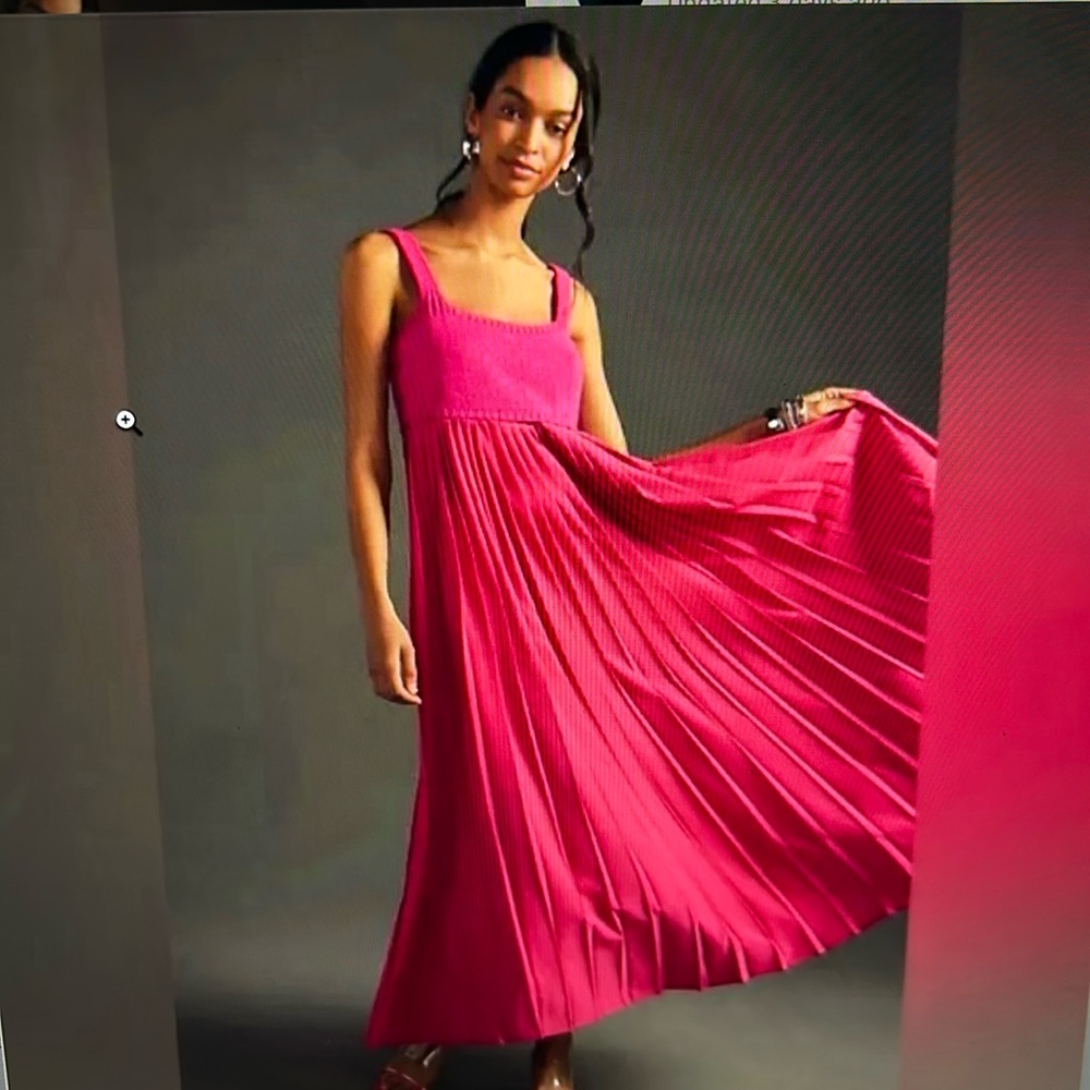 NWT Anthropologie Mare Mare Pleated Maxi Dress
